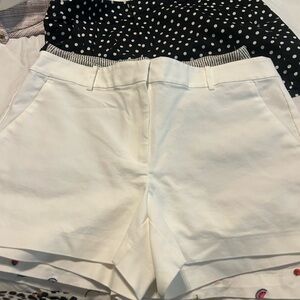 white loft shorts